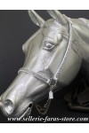 arabian horse showhalter white silver