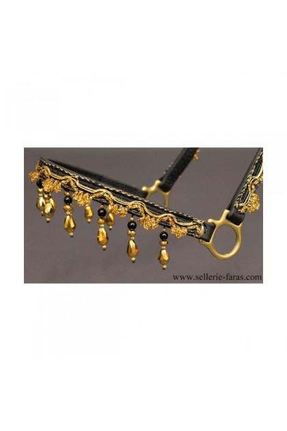 arabian horse showhalter gold beads noseband details
